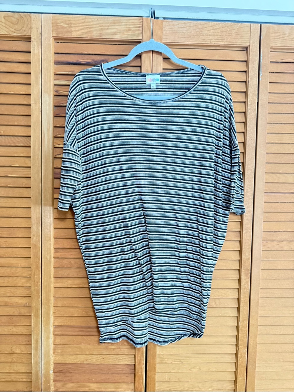 Lularoe Irma black and cream striped XS (fits like medium)
